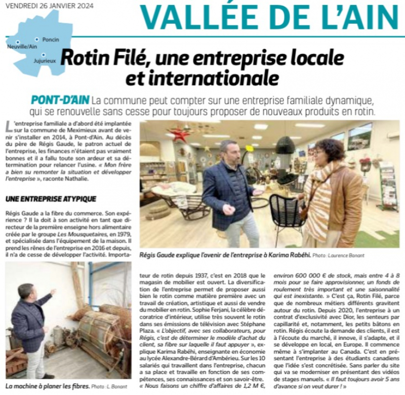 Rotin Filé, une entreprise locale et internationale