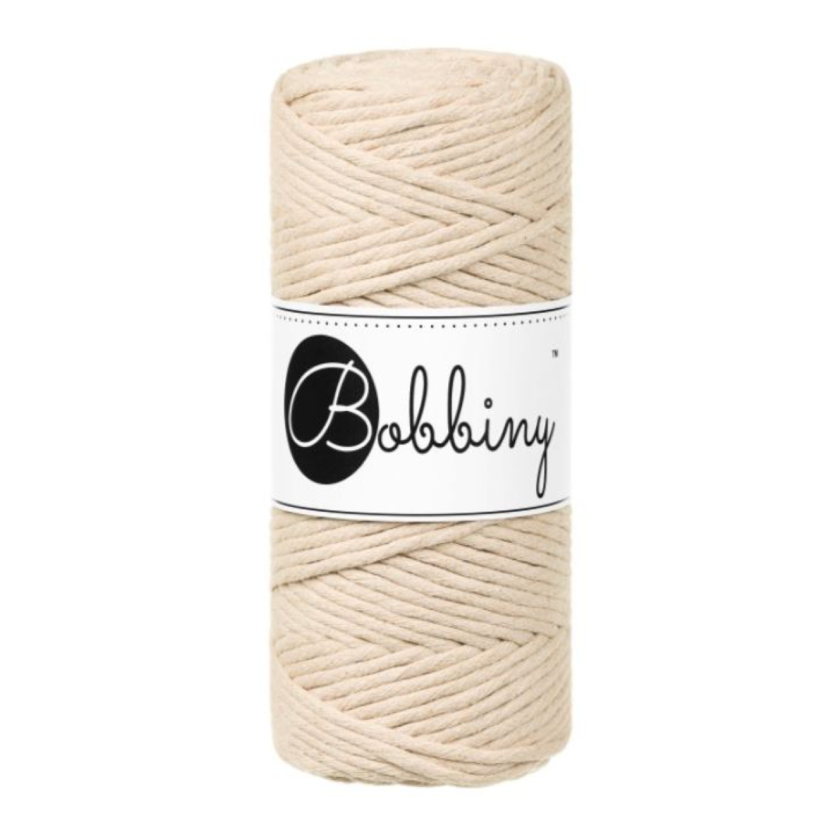 Corde peignée macramé beige chaud - 3 mm