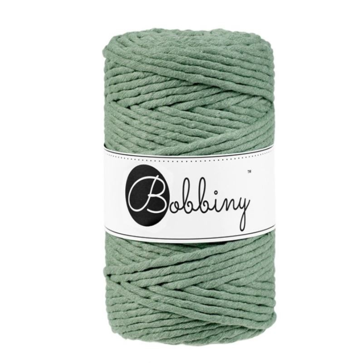 Corde peignée macramé vert eucalyptus - 5 mm