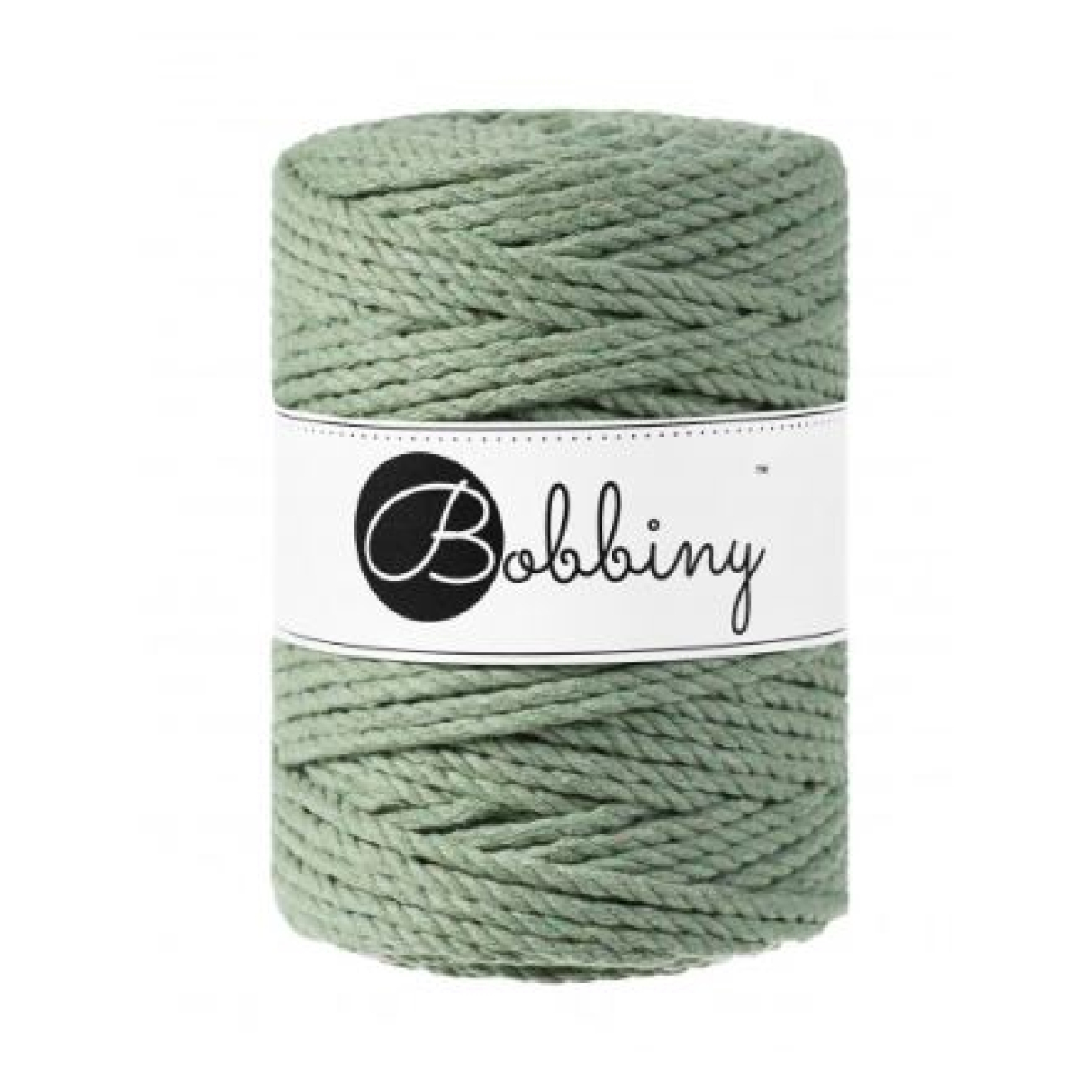 Corde macramé torsadée 3 brins vert eucalyptus - 5