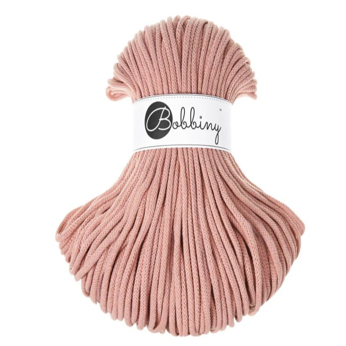 Pelote macramé rose poudré - 5 mm