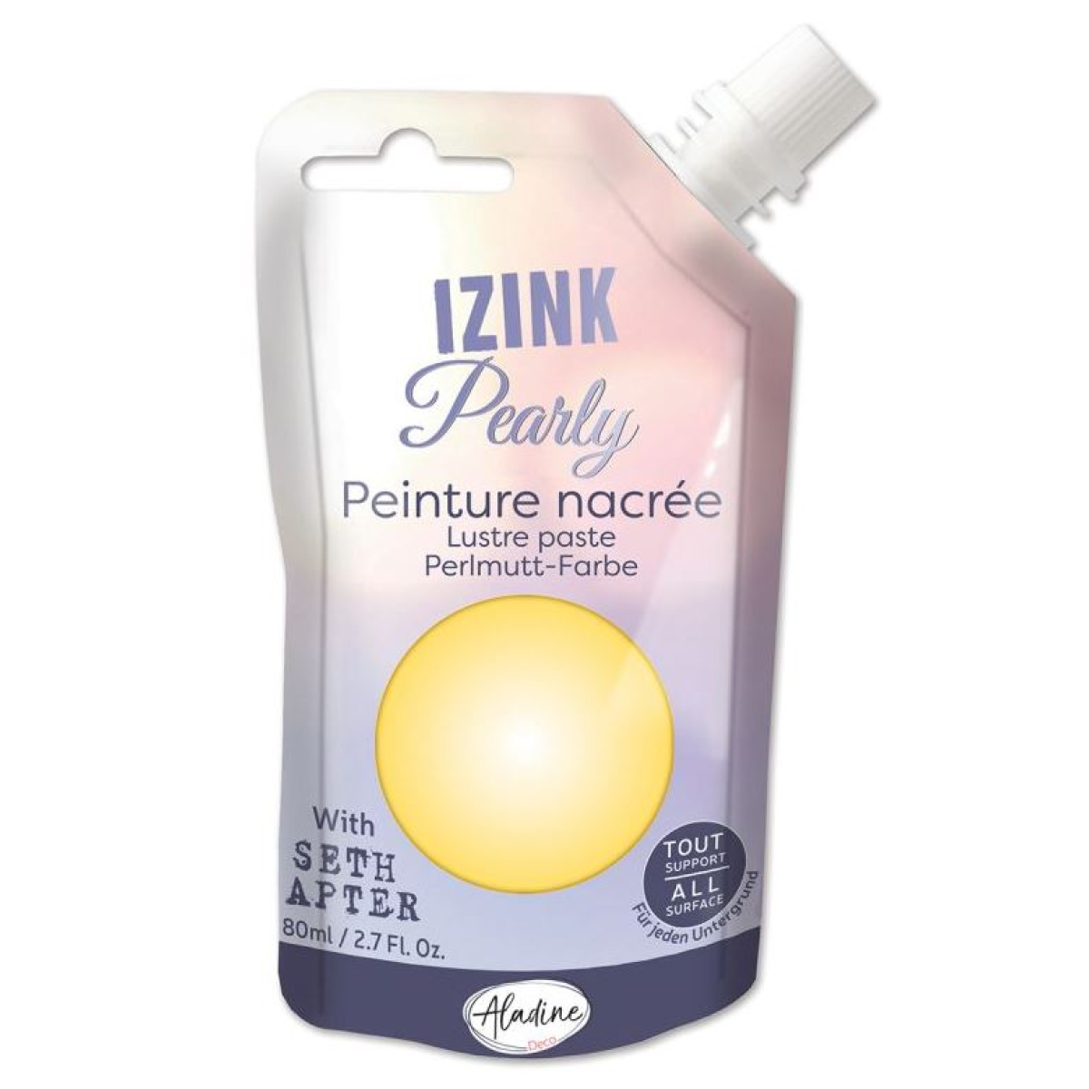 Peinture Perly IZINK jaune pastel nacrée