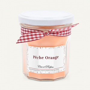 Bougie Pot de confiture - Pêche Orange