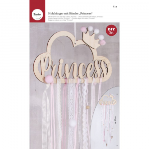 Pendentif en bois - "Princess"