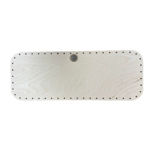 Fond rectangle arrondi 40/15 cm – bouleau