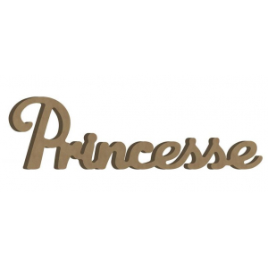 Mot "Princesse" en bois