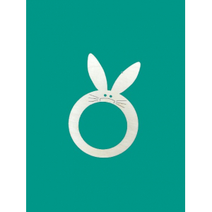 Rond de serviette Lapin en bois