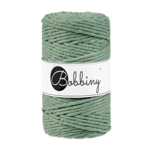 Corde peignée macramé vert eucalyptus - 5 mm