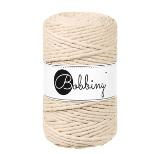 Corde peignée macramé beige chaud - 5 mm