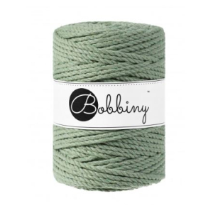 Corde macramé torsadée 3 brins vert eucalyptus - 5