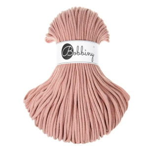 Pelote macramé rose poudré - 5 mm