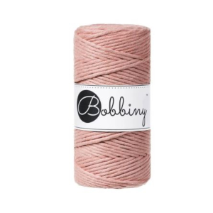 Corde peignée macramé rose poudrée - 3 mm