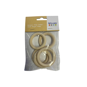 Anneau bois macramé - 5 cm