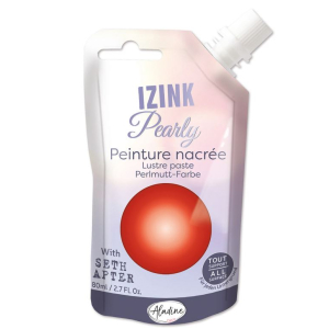 Peinture Perly IZINK rouge nacrée