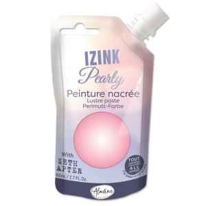 Peinture Perly IZINK rose pastel nacrée