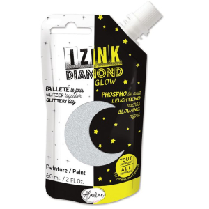 Peinture Pailletée et Phosphorescente IZINK Argent
