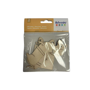 Set 3 silhouettes chiens Woofy