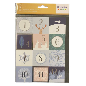 Set of 24 number stickers - Advent calendar
