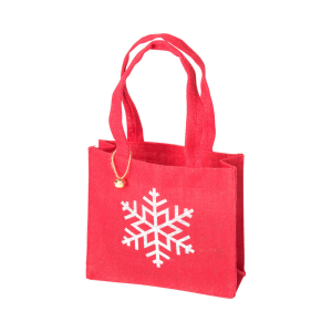 Sac de Noël rouge flocon de neige