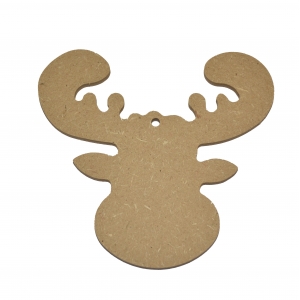 Tête de Caribou en bois - 10 cm