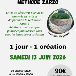 Stage vannerie en rotin 1 jour - Méthode Zarzo