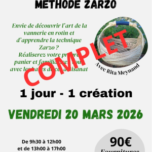 Stage vannerie en rotin 1 jour - Méthode Zarzo